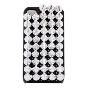 Capa-para-Iphone-4-Spikes-Prateados-Preta