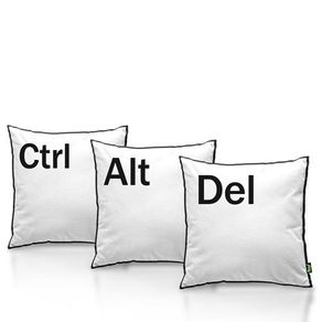 Kit-de-Almofadas-Ctrl-Alt-Del-Geek---3-almofadas