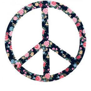 Porta-Bijuterias-Chave-Paz-e-Amor-Floral-Azul-Marinho