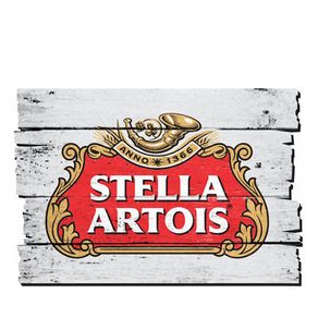 Placa Decorativa em MDF Ripado Stella Artois