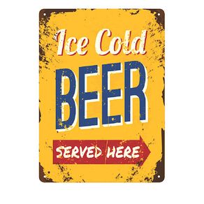 Placa Decorativa em MDF Cerveja Ice Cold Beer